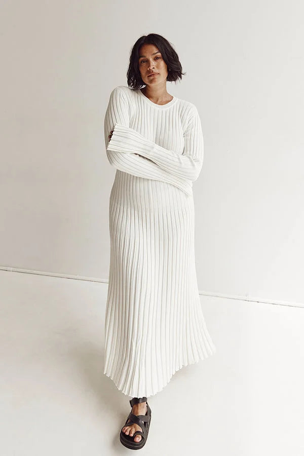 Crewneck Knit Maxi Dress