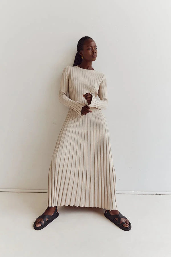 Crewneck Knit Maxi Dress