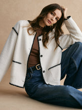 Contrast Trim Bouclé Jacket