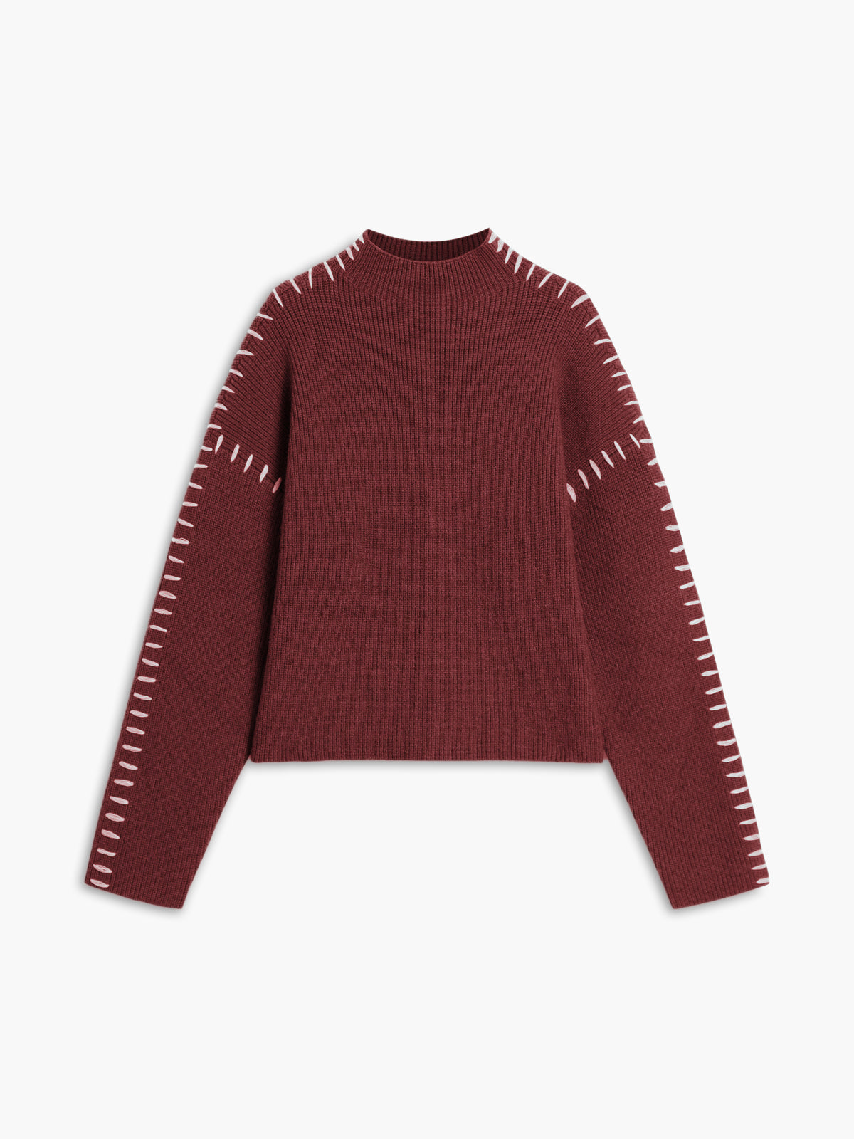 Contrast Stitch Knit Sweater