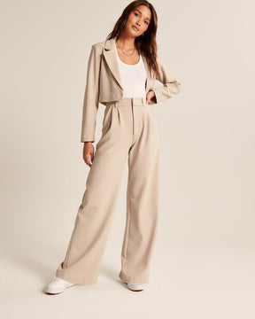 Wide-Leg Tailored Pants