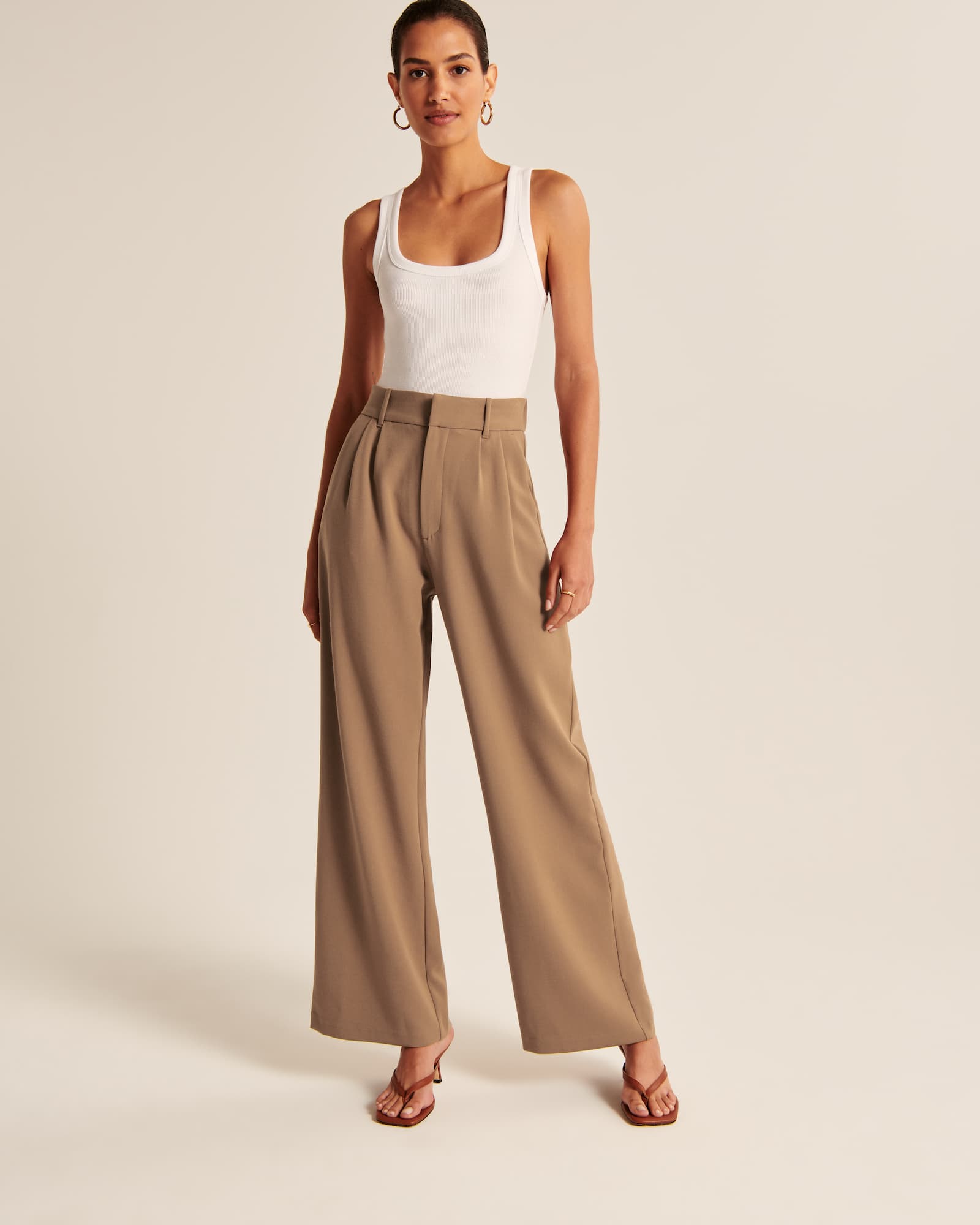 Wide-Leg Tailored Pants