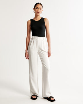 Wide-Leg Tailored Pants