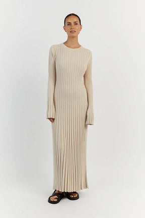 Crewneck Knit Maxi Dress