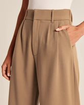 Brown Wide-Leg Pants