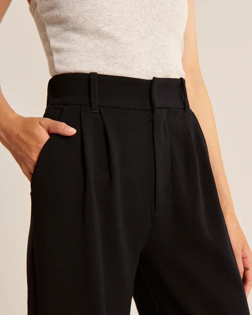 Black Wide-Leg Pants