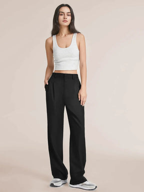 Wide-Leg Tailored Pants