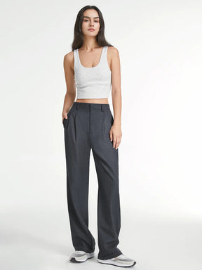 Wide-Leg Tailored Pants