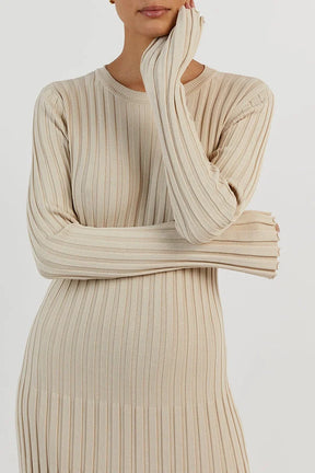 Crewneck Knit Maxi Dress